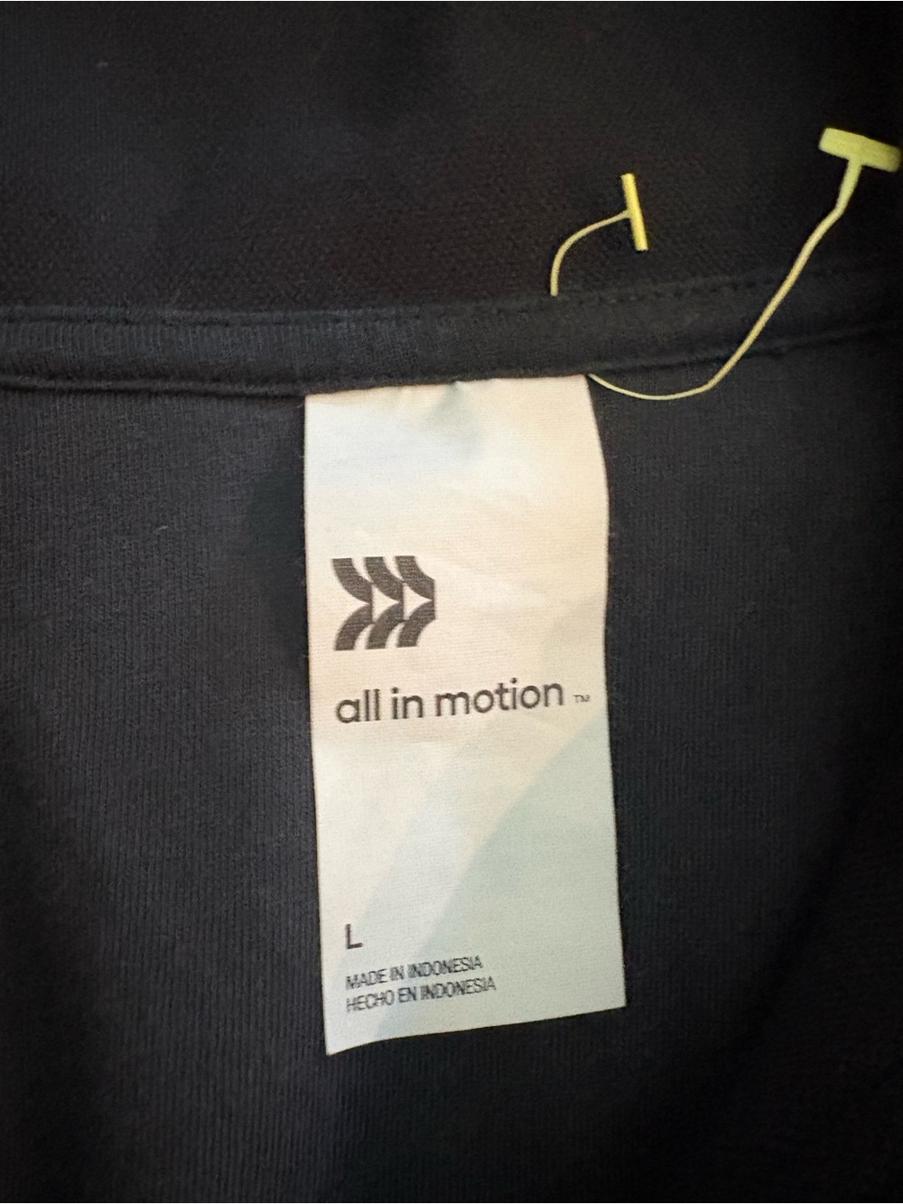all in motion Black Quarter-Zip Pullover with White Collar Trim - Picture 4 of 4